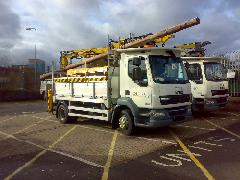 BT Openreach Pole Erection Units At Aldershot TE 3
